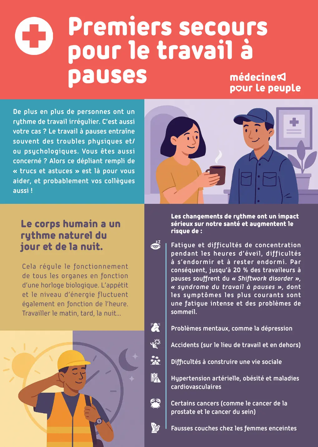 Couverture de la brochure Premiers secours pour le travail à pauses