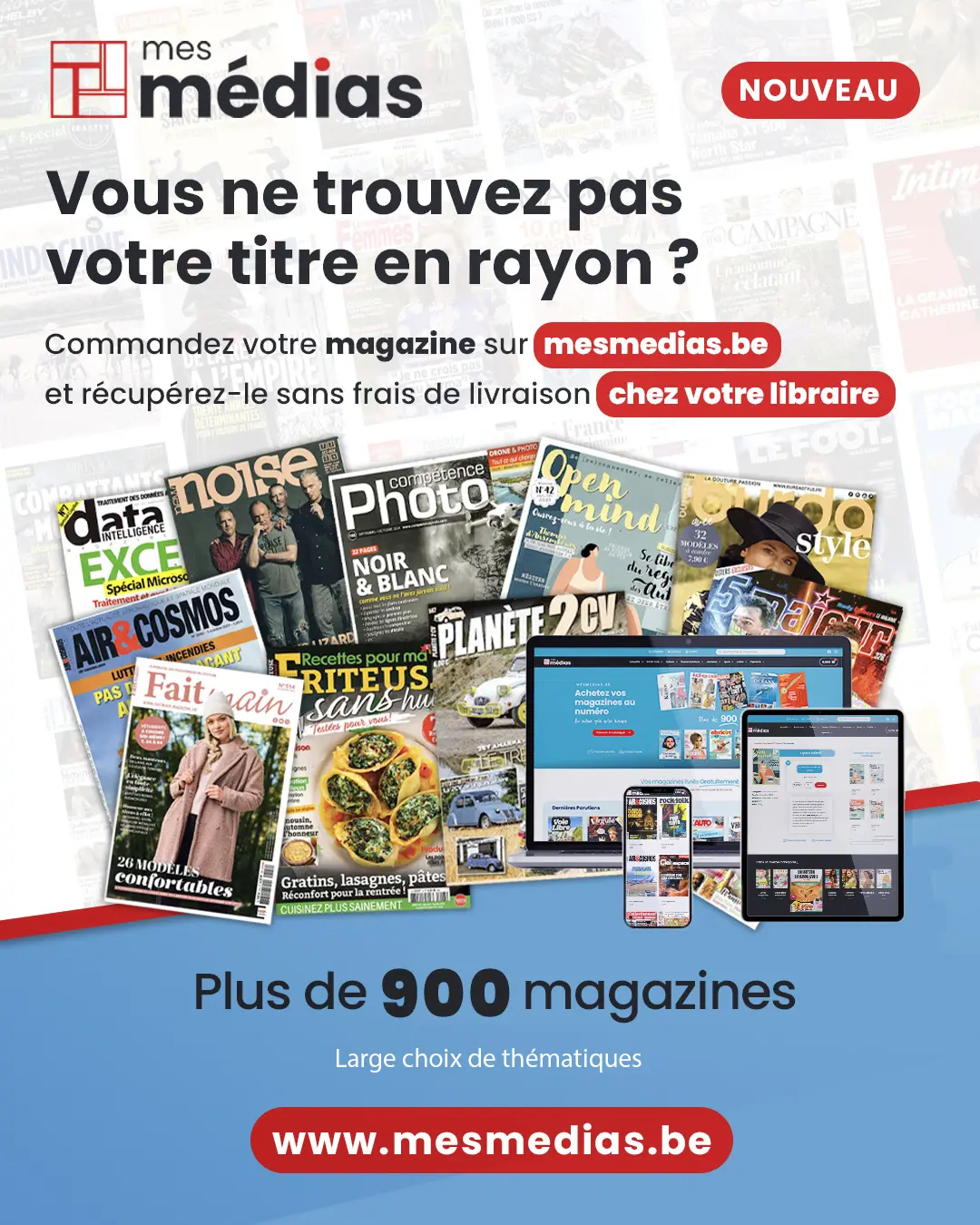 Déclinaison verticale du flyer MesMédias pour Facebook
